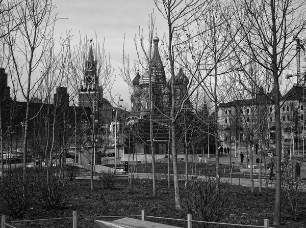 Kreml, den svartvita foton — Stockfoto