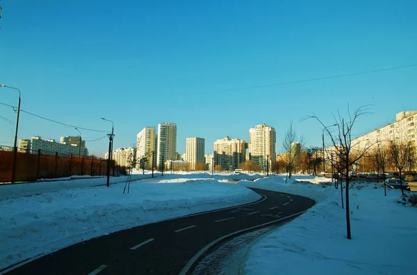 Ein klarer Wintertag in Moskau — Stockfoto