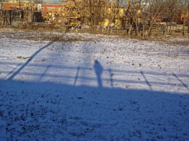 Endüstriyel alanda kışın, Moskova