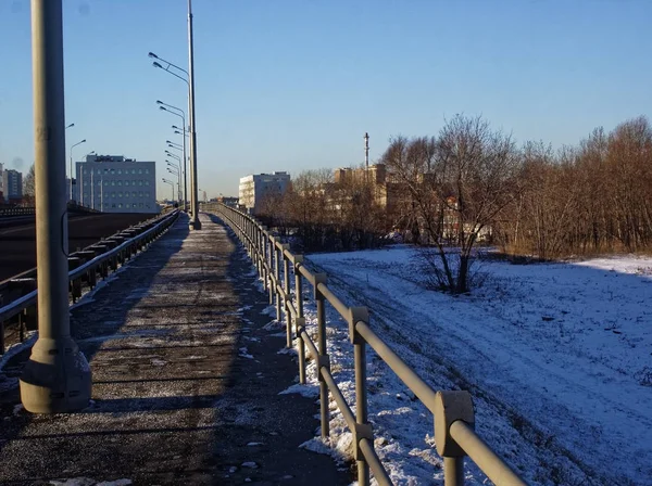 Det Industriella Området Vinter Moskva — Stockfoto