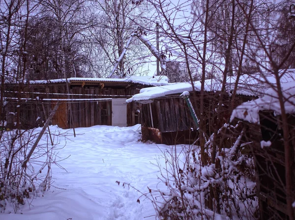 Oude Werpt Het Platteland Winter Russi — Stockfoto