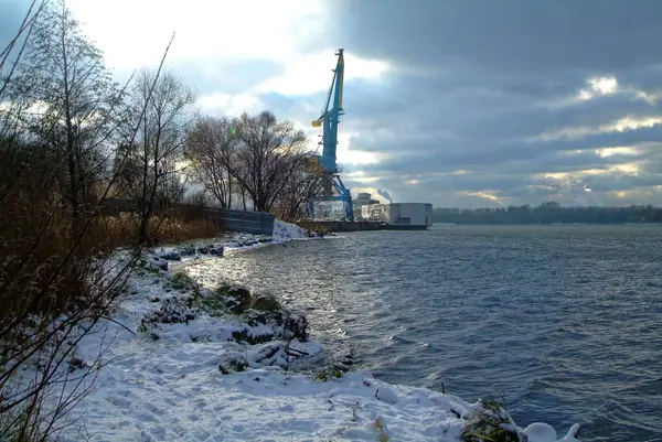 Березі Московської Річки Листопаді Південна Пор — стокове фото