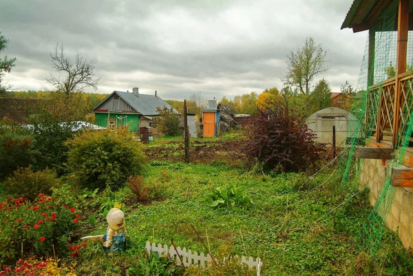 Bauernhaus Dorf Herbst Russland — Stockfoto