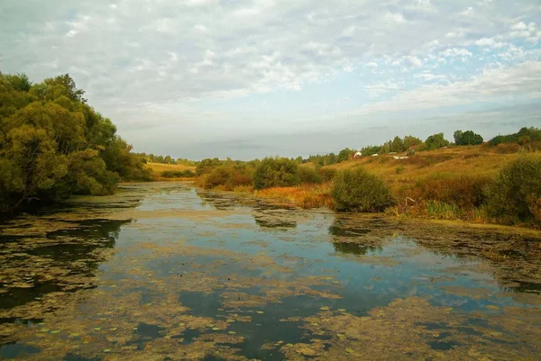 Piccolo Fiume Mattino Autunno Russia — Foto Stock