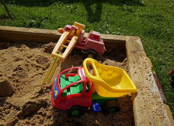 Sandbox Infantil Com Brinquedos Aldeia Russi — Fotografia de Stock