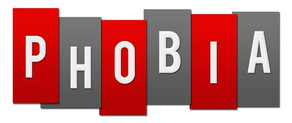 Phobie Text Alphabete Auf Rotgrauem Hintergrund — Stockfoto