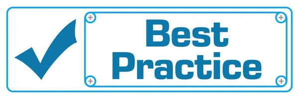 Best Practice Konzeptbild Mit Text Und Dazugehörigem Symbol Über Blauem — Stockfoto