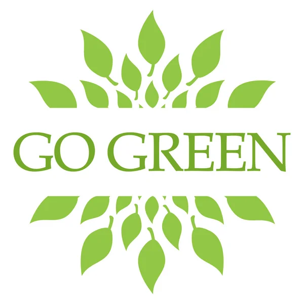 Green Konzeptbild Mit Textblättern Auf Grünem Hintergrund — Stockfoto