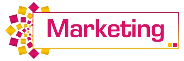 Marketing Text Written Pink Golden Background — Stock Photo, Image