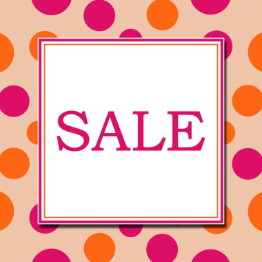 Pembe turuncu arka plan üzerinde yazılı satış metin alfabe.