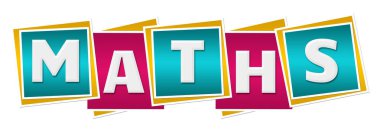 Turkuaz pembe arka plan üzerinde yazılı matematik metin alfabe.