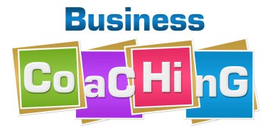 İş koçluk renkli arka plan üzerinde yazılı metin.