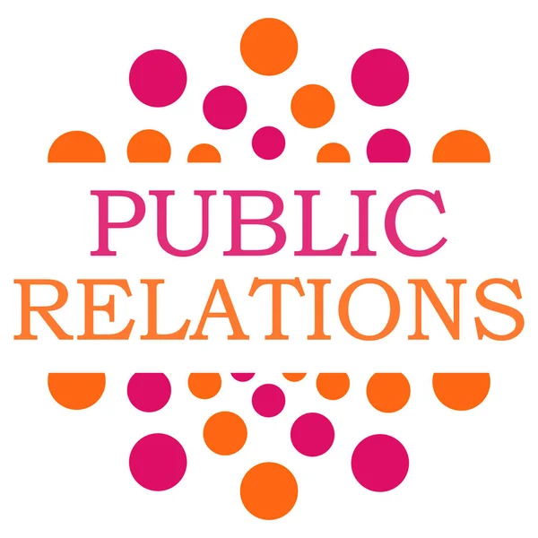Public Relations Szöveget Írt Rózsaszín Narancssárga Háttér — Stock Fotó