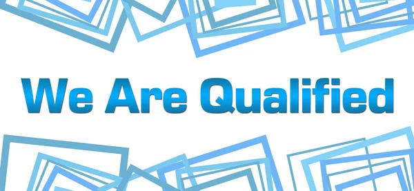 Qualified Text Written Blue Background — Stock Photo, Image