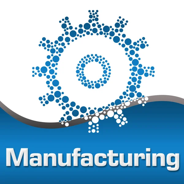 Manufacturing Concept Image Text Gear Symbol — Stock Photo, Image