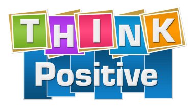 Pozitif metin renkli arka plan üzerinde yazılı düşünüyorum.