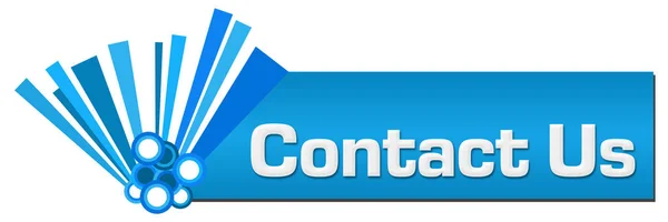 Contact Text Written Abstract Blue Background — Stock Photo, Image