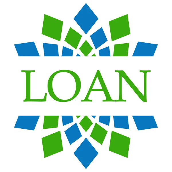 Loan Text Written Green Blue Background — Stock Photo, Image