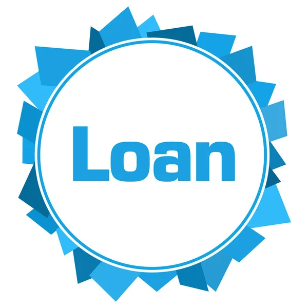 Loan Text Written Blue Circular Background — Stock Photo, Image