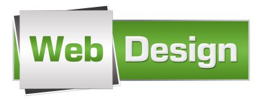 Web tasarım metin yeşil gri arka plan üzerinde yazılı.