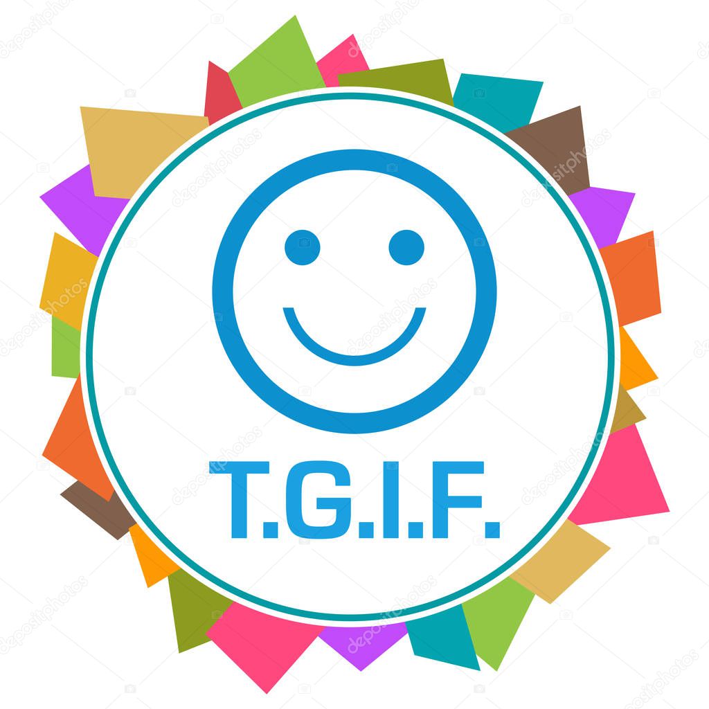 TGIF thank god its Friday concept image with text and related symbol.