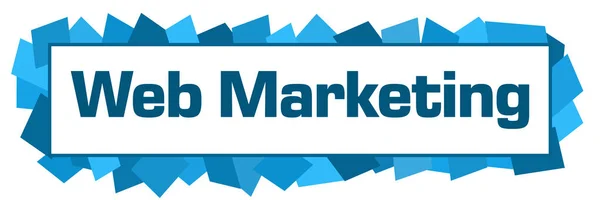Testo Web Marketing Scritto Sfondo Blu — Foto Stock