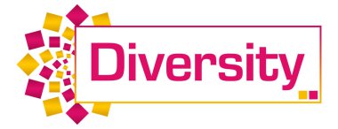 Pembe altın arka plan üzerinde yazılı çeşitlilik metin.