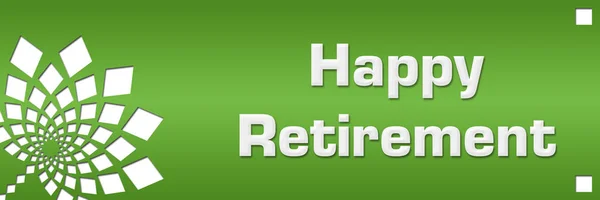 Happy Retirement Text Written Green Background — Stock Photo, Image