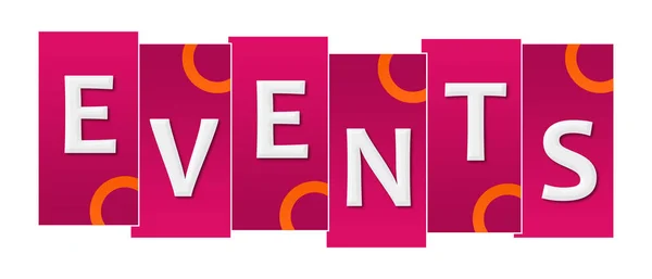 Events Text Written Pink Orange Background — Stock Photo, Image