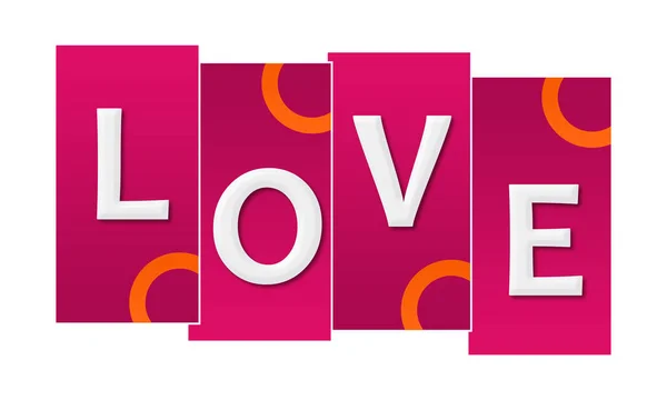 Love Text Written Pink Orange Background — Stock Photo, Image