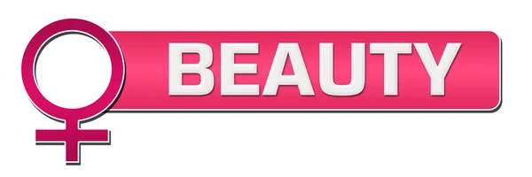 Beauty Tekst Geschreven Roze Achtergrond — Stockfoto