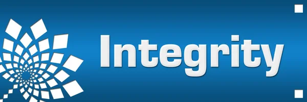 Integrity Text Written Blue Background — Stock Photo, Image