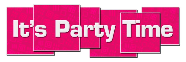 Its Party Time Text Pink Background — Stock Photo, Image