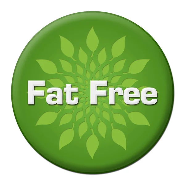 Fat free text written over green background.