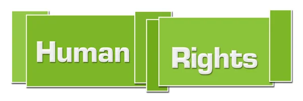 緑の背景に書かれた人権テキスト — ストック写真