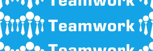 Teamwork Text Written Blue Background — Stock Photo, Image