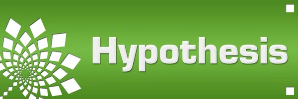 Hypothese Tekst Geschreven Groene Achtergrond — Stockfoto
