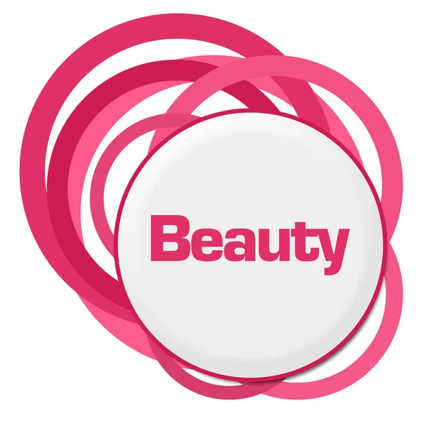 Schönheit Text Über Rosa Hintergrund Geschrieben — Stockfoto