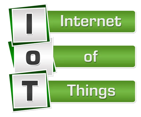 Internet Things Text Written Green Background — Stock Photo, Image