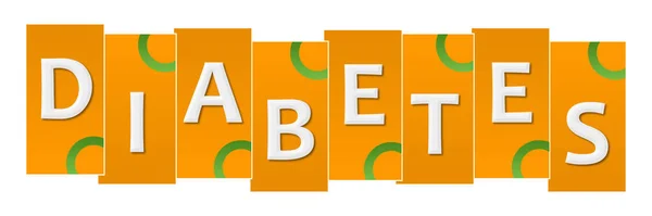 Diabetes Text Written Green Orange Background — Stock fotografie