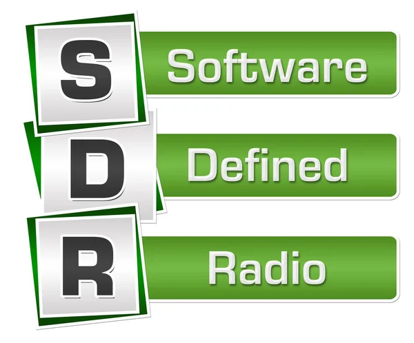 Sdr Λογισμικό Defined Radio Κείμενο Γραμμένο Γκρι Πράσινο Φόντο — Φωτογραφία Αρχείου