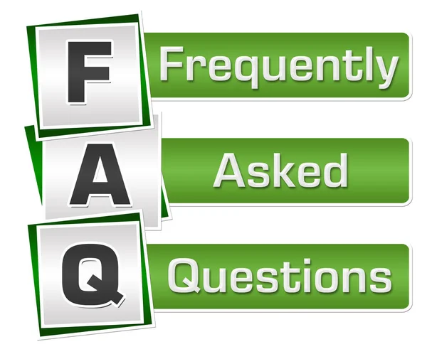 Faq Concept Image Text Green Grey Background — Stock Photo, Image