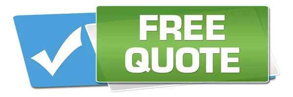 Free Quote Text Written Green Blue Background — Stock Photo, Image
