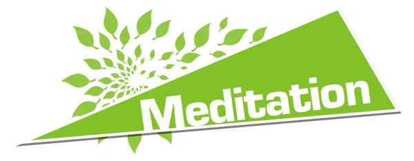 Yeşil Arkaplan Üzerine Yazılmış Meditasyon Metni — Stok fotoğraf