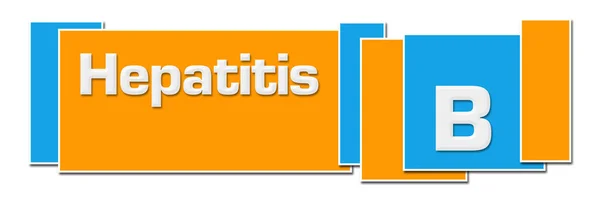 Hepatitis Text Auf Blauem Orangefarbenem Hintergrund — Stockfoto