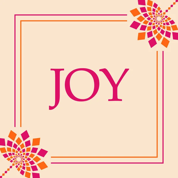 Κείμενο Χαράς Γραμμένο Ροζ Πορτοκαλί Φόντο — Φωτογραφία Αρχείου