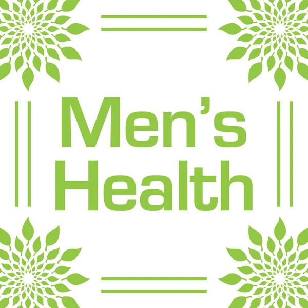 Yeşil Arkaplan Üzerine Yazılmış Erkek Sağlık Metni — Stok fotoğraf