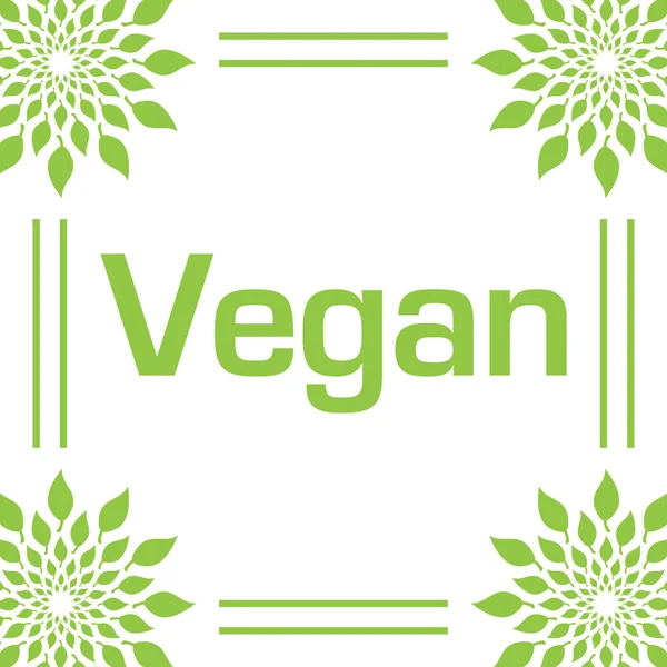 Texto Vegano Escrito Sobre Fondo Verde — Foto de Stock