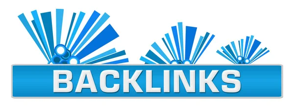 Backlinks Text Napsaný Přes Modré Pozadí — Stock fotografie