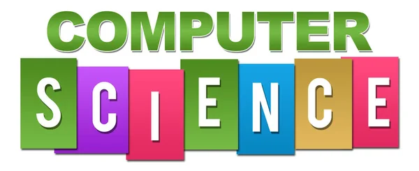 Computer Science Text Written Colorful Background — Stock Photo, Image